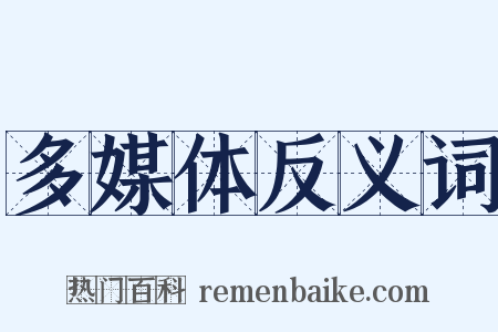 多媒体反义词是什么意思的图片